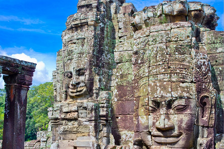 岩石文明旅游吴哥Wat拜顿寺柬埔寨东南亚高清图片
