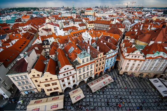 美丽的老城区布拉格风景捷克城市景观户外首都图片