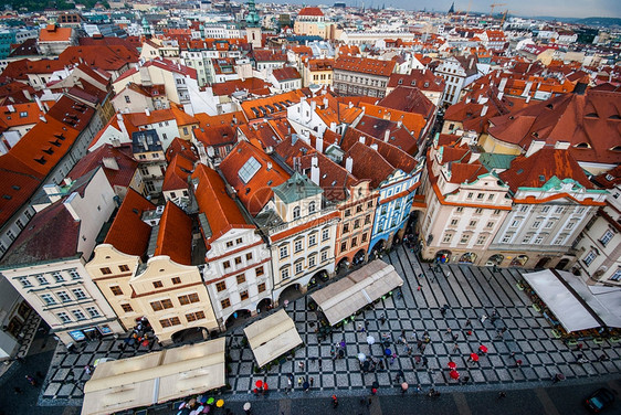 假期美丽的老城区布拉格风景捷克伏尔塔瓦河捷克语图片