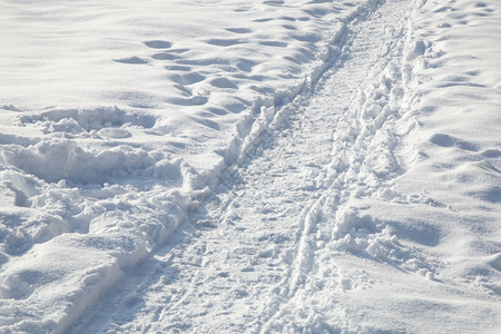 冷若冰霜痕迹冬季寒雪城市中行走人路途漫十二月图片