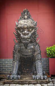古老的海南岛三亚狮子雕塑佛教宗的图片