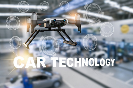 创新自动化具有汽车生产加工服务的无人机在工厂器高科技AI控制臂手动机器人中为汽车技术在库经销店中使用技术手机器人Metavers图片