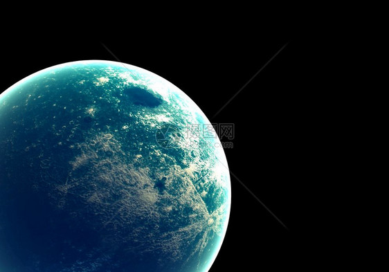 黑色的活科学空间中蓝色地球和星系环有外光臭氧和白云空间行星以及大气概念外星人与生命自然主题美国航天局提供的这一图象元素图片