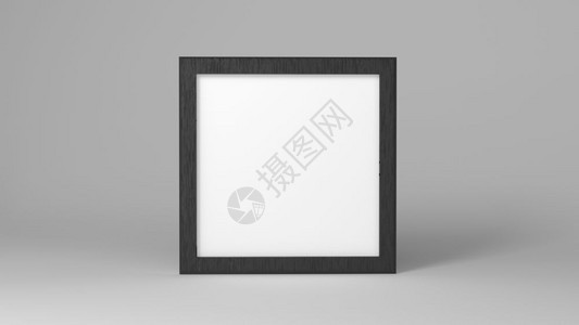 科学墙黑色的白方形图片框架以深灰背景的黑色模拟显示标记展模板打印面纸覆盖最小化和内部主题3D插图图片