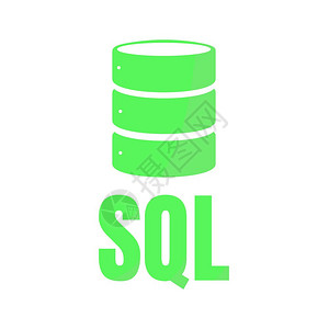 电脑服务网络SQL数据库图标志设计UI或UX应用程序SQL应用程序带有阴影的绿色铭文图片