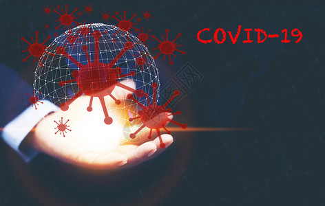科学一种保护人类手握着地球受到新颖的冠状潘迪米COVID19COVID19CVID19全球爆发的危险流行和科罗纳毒流行概念攻击图片