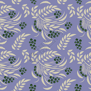 无缝模式有花朵设计小型多彩色花朵浅紫背景现代花卉时装印刷品的优雅模板FollowPlanklowlStandle花粉风格插图织物图片