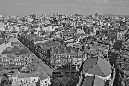 大教堂葡萄牙语波尔图城市航空以黑白两色历史图片