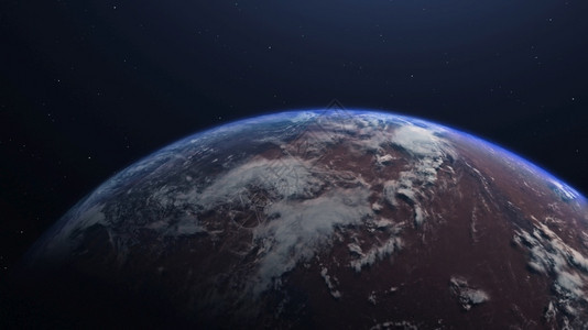 经过科幻卫星由于人类对红行星的殖民化大气层和云的分阶段出现由美国航天局提供的这一图象中些元素三地球变形火星过程的3D变化图片