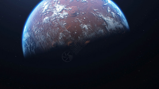 由于人类对红行星的殖民化大气层和云的分阶段出现由美国航天局提供的这一图象中些元素三地球变形火星过程的3D变化小说幻想太阳的图片