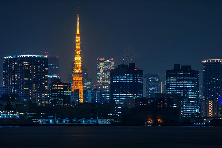 忙碌的天空日本东京夜市风景晚上背景