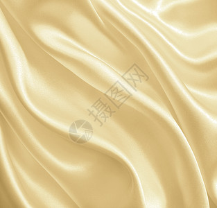 涟漪折叠平滑优雅的金色丝绸或纹质可用作SepiatonedRetro风格的背景材料图片