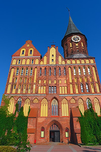 历史克奈霍夫俄罗斯加里宁格勒的哥特大教堂前德国柯尼希斯堡夏天图片