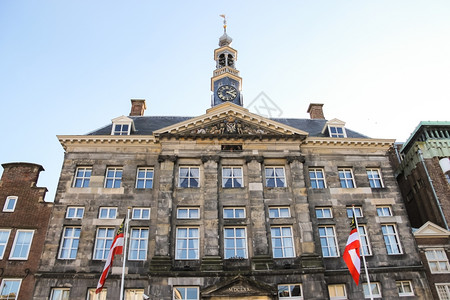 荷兰小镇登博世的市政厅欧洲屋建筑学图片