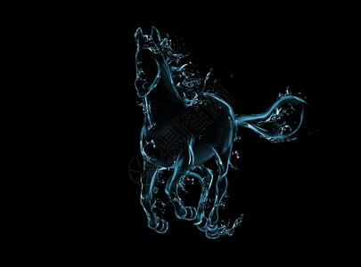 美丽艺术驰骋黑色上加压马液化工艺品以和滴落的为运动体形物图片