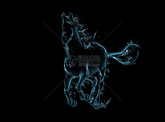 美丽艺术驰骋黑色上加压马液化工艺品以和滴落的为运动体形物图片