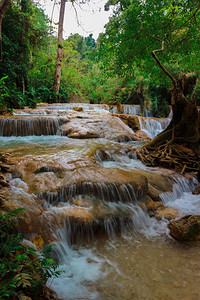 美丽的石灰老挝LuangPraprabang的美丽风景硅图片