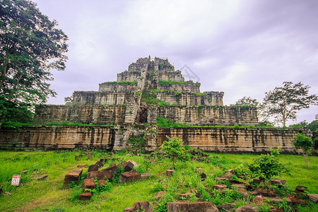 吴哥收割旅行高棉王朝古老的城堡集团过去高棉王国图片