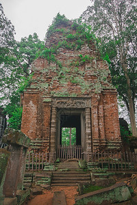 景观寺庙高棉王朝古老的城堡集团过去高棉王国笏图片
