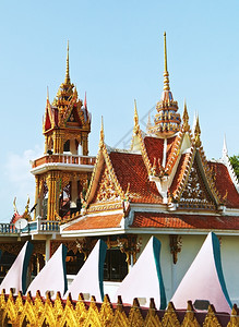 苏梅灵亚洲人泰国Samui岛WatPlaiLaem寺庙综合体背景图片