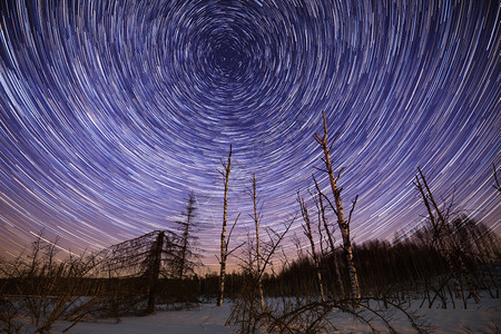 圆圈裸戏剧冬星夜风景有圆踪迹图片