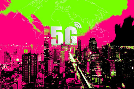 5G网络互联移动智能城市和通信网络连全球无线装置5G网络概念高速移动互联网新一代络特效模式硬混合体5G网络InternetMov图片