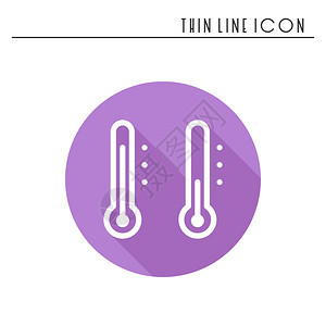 措施平坦的诊断温度计线简单图标天气符号象预报设计元素模板移动应用程序web和小部件矢量线图标孤立插平面志轮廓徽温度计线简单图标天图片