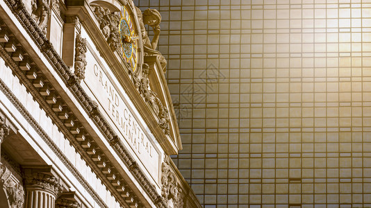 美国纽约2016年月纽约中央大终点站的外部时钟被希腊神明Minerva海克力士和水星的雕像环绕神话建造终端图片