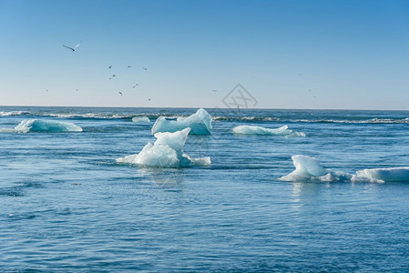 可选择的风景优美著名冰岛Jokulsarlon冰川环礁湖山的美景全球变暖概念选择重点图片