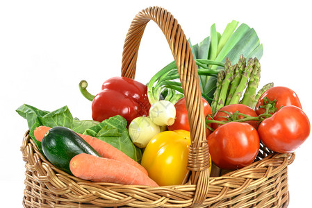 健康饮食概念包括各种新鲜蔬菜类番茄西红柿花粉洋葱辣椒卷心菜胡萝卜和苏奇尼维他命满的沙拉图片