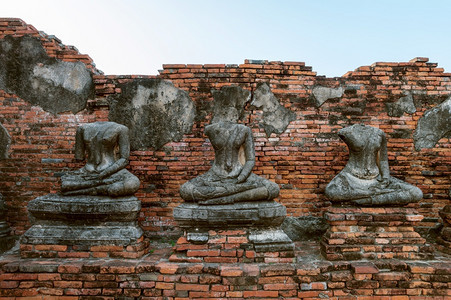 美丽的动物柬埔寨泰国WatChaiwatthanaram佛寺Ayutthaya历史公园佛像图片