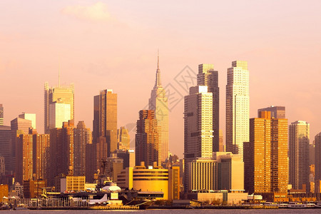 美国纽约州市曼哈顿中城天线海滨市景观塔图片