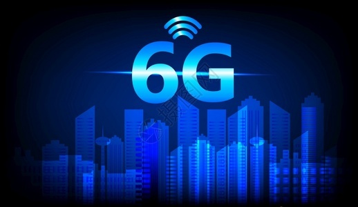 6G技术现代城市和通信6g网络智能城市蓝调景点和网络连接概念以开发将取代5G网络的系统方式建立网络连通概念方式5克的蓝色图片