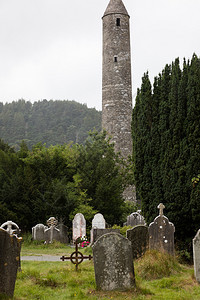 Glendalough是爱尔兰最重要的修道院遗址之一旅行图片