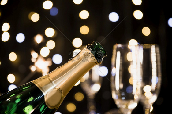 卡片美丽的假期新年背景有香槟清晰度和高品质的美丽新照片年背景香槟高质量和清晰度的漂亮照片概念优质和清晰图片