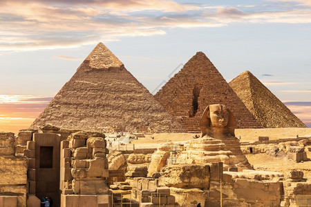 由金字塔与斯芬克的埃及神迹开罗兴趣结石图片