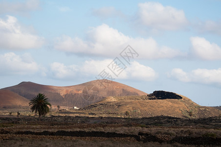 西班牙加那利群岛兰萨罗特蒂曼法亚公园的火山景观国民排放沙漠图片