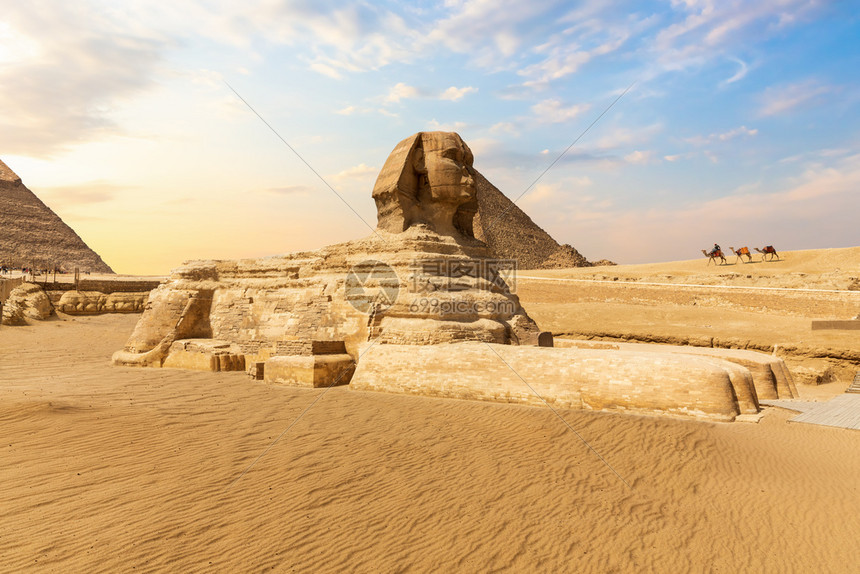 美丽的废墟埃及吉萨金字塔附近的大狮身人面像埃及吉萨金字塔附近的大狮身人面像教科文组织图片