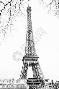 结构体城市的Eiffel铁塔的视野法国巴黎象征图片