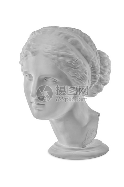 白石像雕维纳斯德米洛的古老雕像给被孤立在白色背景画像上的艺术家粉刷女雕塑脸朝金星的古老像罗马为了艺术品图片