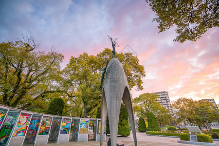 历史的2019年3月4日本广岛和平纪念公园日本广岛和平纪念公园的HIROSHIMA日本海滨HIROSHIMA儿童柯和平纪念碑一个图片