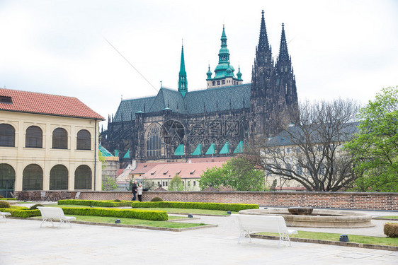 首都建筑学生命体征捷克布拉格市旧城堡和大教堂建筑物旅行照片2019年4月日图片