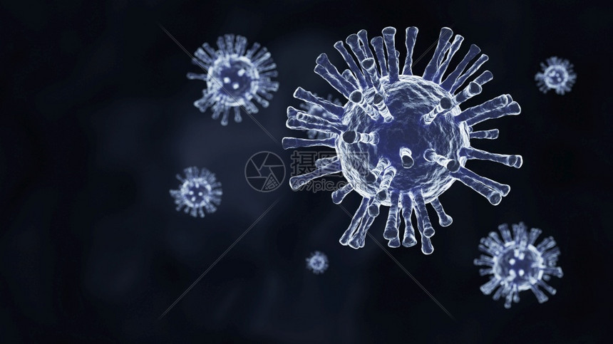 大流行细胞身体人类肺部的蓝色CoronaCOVID19结闭式蓝色Corona在人体肺部的背景科学微生物概念科罗纳爆发流行Coro图片