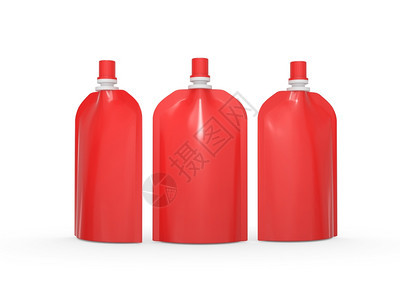 包括塑料袋为水果汁牛奶冻洗涤剂发水或淋浴霜等液体产品而制成的塑料袋准备用于设计和工艺品准备好术红色的图片