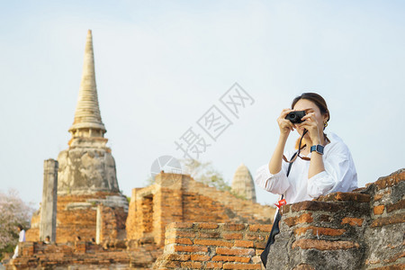 寺庙旅行泰国古老城镇世界遗产市Ayutthaya王国PhraNakhonSiAyutthaya泰国阿尤塔亚群岛游客图片