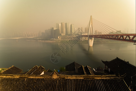 城市景观的重庆河江晚上图片