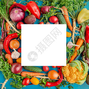 厨房蔬菜西红柿胡椒萝卜茄子黄瓜蔬菜蓝背景框架的洋葱文本复制空间蔬菜蓝背景框架的生蔬菜和原组成蓝背景框架的青蔬菜夏南瓜天图片