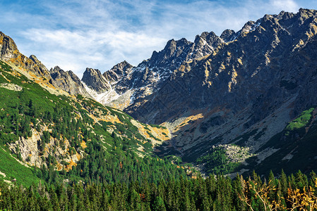 田园诗般的创辉旅游斯洛伐克PopradskePleso公园高塔特拉斯山Tatras山图片