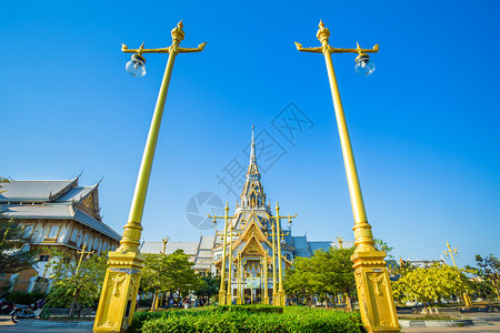 建造WatSothonwarararam是历史中心的一个佛教寺庙是泰国Chachoengsao省的主要旅游景点之一的佛教寺庙亚洲图片