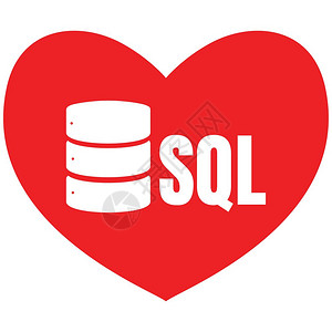 联系我么联系一世难的SQL数据库图标志设计UI或UX应用程序SQL心中的白色铭文我爱插画